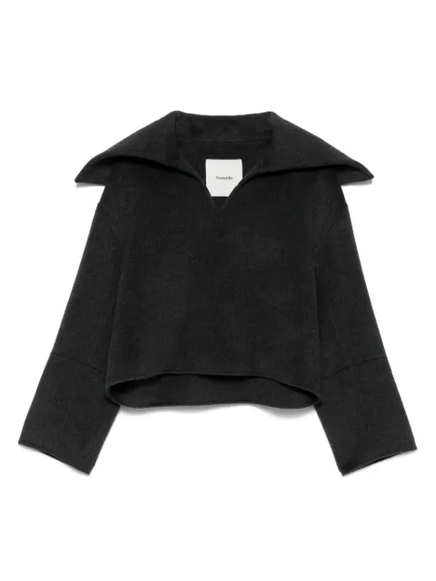 Nanushka oversize-collar sweater Grey NW25PFJK12894