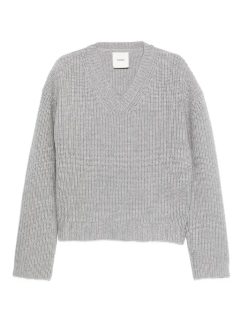 Nanushka V-neck ribbed sweater Grey NU25PFSW05691