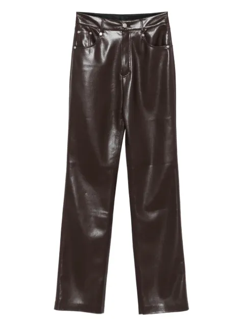Nanushka five-pocket leather trousers Brown NW25PFPA15278