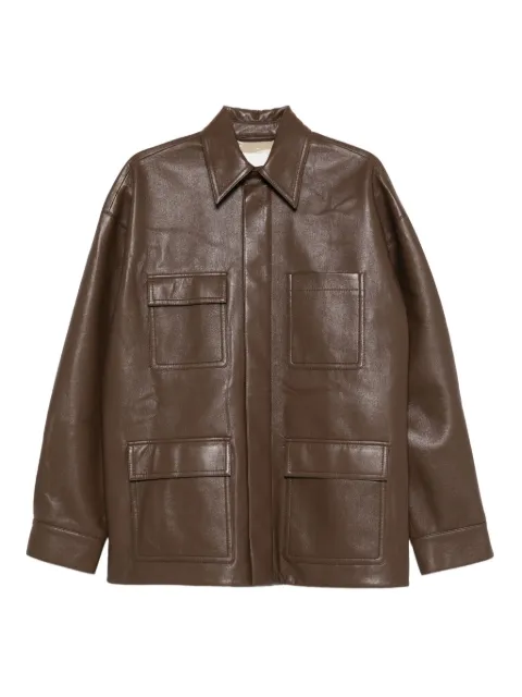 Nanushka flap-pocket overshirt Brown NM25PFJK04778