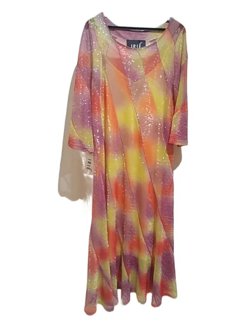 Irie' diagonal-patterned sequin dress Yellow 79IEPR921