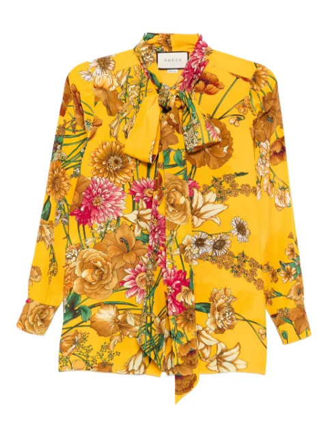 Gucci Pre-Owned floral shirt Yellow CSVM8649