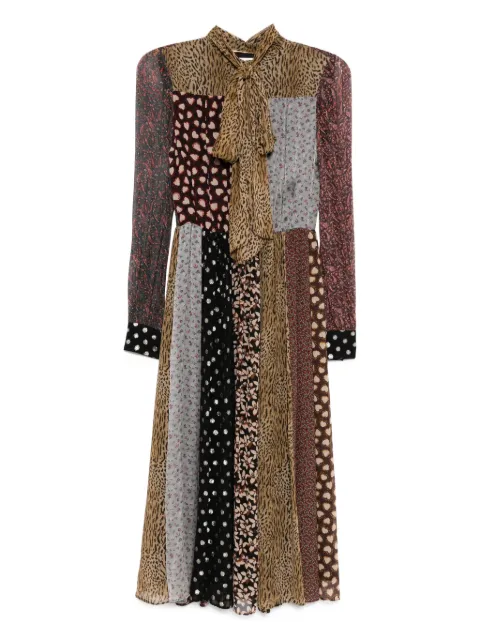 Saint Laurent Pre-Owned patchwork Dress Black CSVM8714