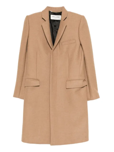 Saint Laurent Pre-Owned button fastening coat Brown CSVM8713