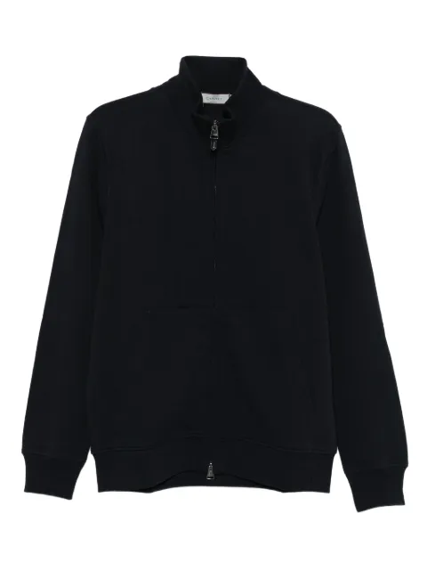 Canali zip-up cotton sweatshirt Blue T0896PMJ02251