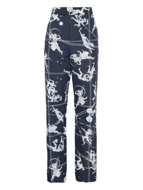 Thom Browne printed trousers Blue MTC001AF0891