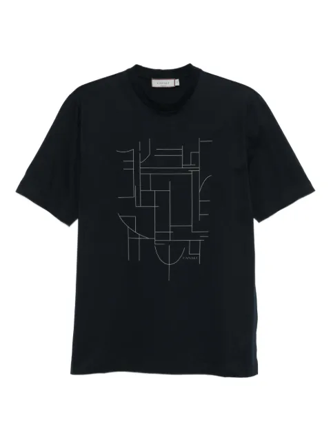 Canali geometric-print T-shirt Blue T0806PMJ02254