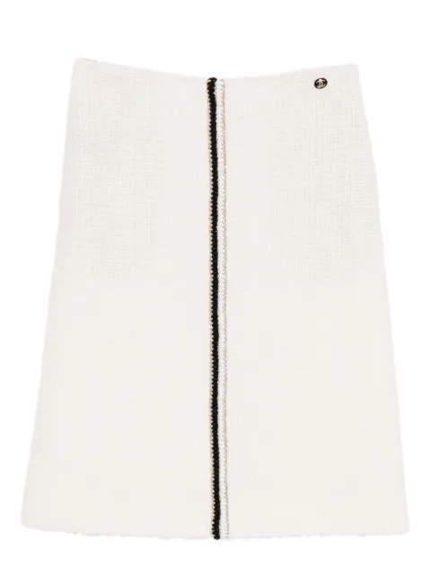 CHANEL Pre-Owned tweed skirt White CSVM8630