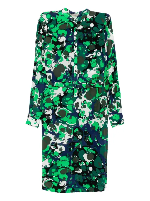 Bottega Veneta Pre-Owned abstract printed dress Green CSVM8602