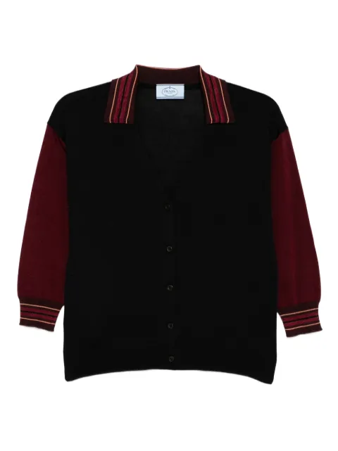 Prada Pre-Owned V-neck cardigan Black CSVM8667