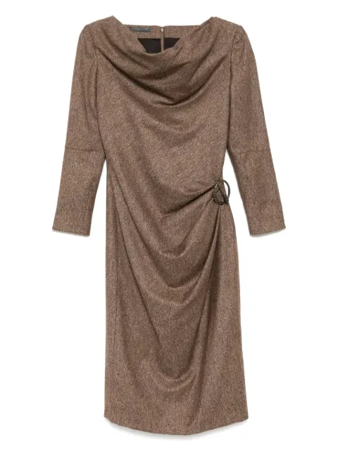 Alexander McQueen Pre-Owned brooch dress Brown CSVM8601