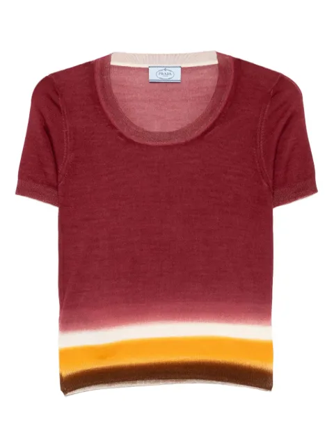 Prada Pre-Owned Dégradé top Red CSVM8686