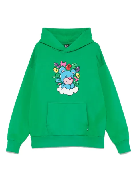INBETWEENERS graphic-print hoodie Green F4TWUAHS020
