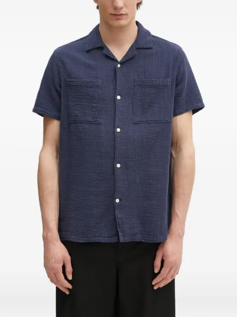 Barbour revere-collar pocket shirt Blue MSH5613IN32