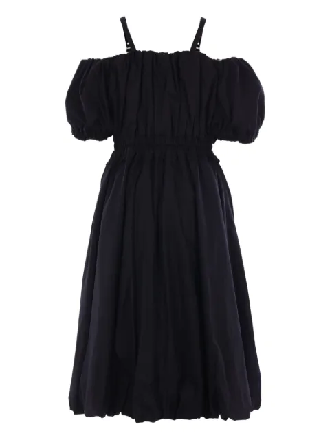Noir Kei Ninomiya balloon puff-sleeve midi dress Black 3OO009S251