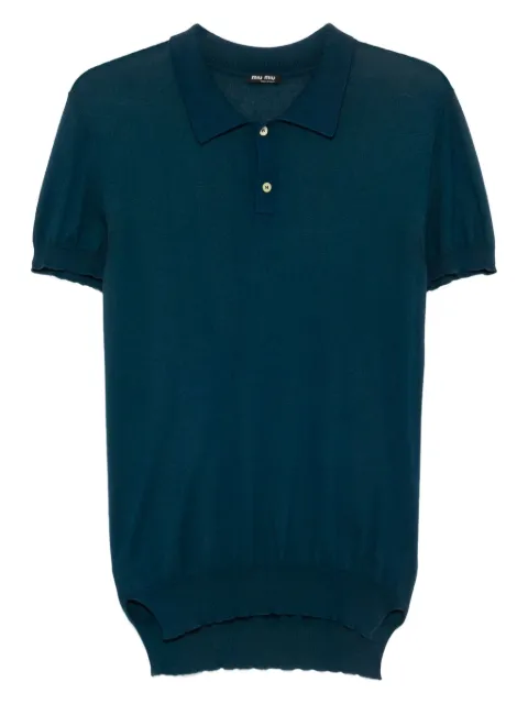 Miu Miu Pre-Owned 2010s cotton polo shirt Blue MI250CF