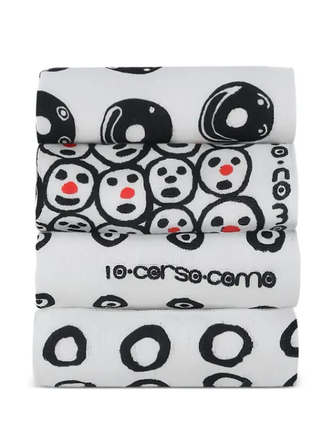 10 CORSO COMO printed towel (set of four) White CCUCHINOTOWELDOTS