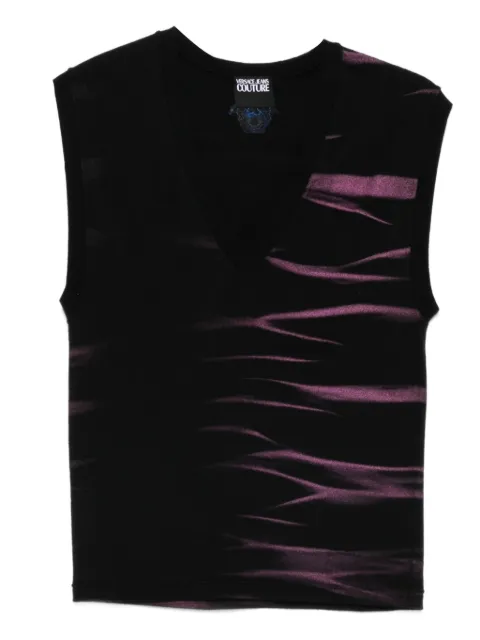 Versace Pre-Owned 2000s Medusa-embroidered tank top Black VE250CE