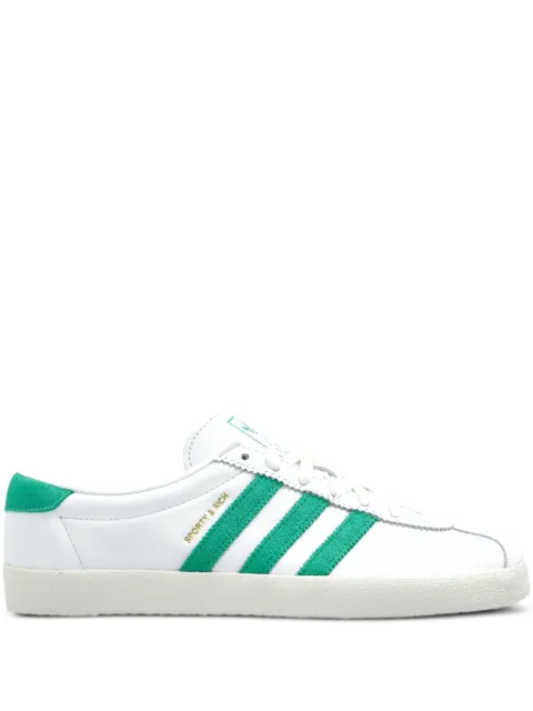adidas leather three-stripe trainers White JP7552