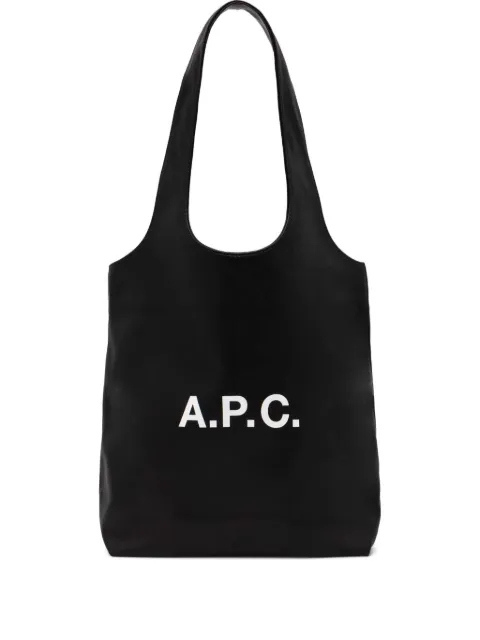 A.P.C. logo-plaque tote bag Black 28618791