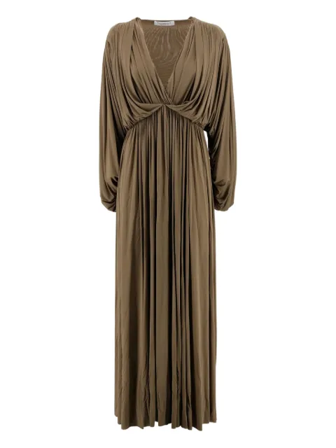 Philosophy Di Lorenzo Serafini draped V-neck maxi dress Brown A04332123