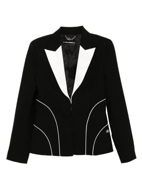 Karl Lagerfeld piping blazer White A3W14039