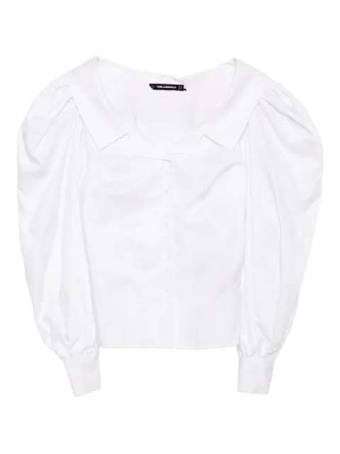Karl Lagerfeld off-shoulder poplin shirt White A3W11042