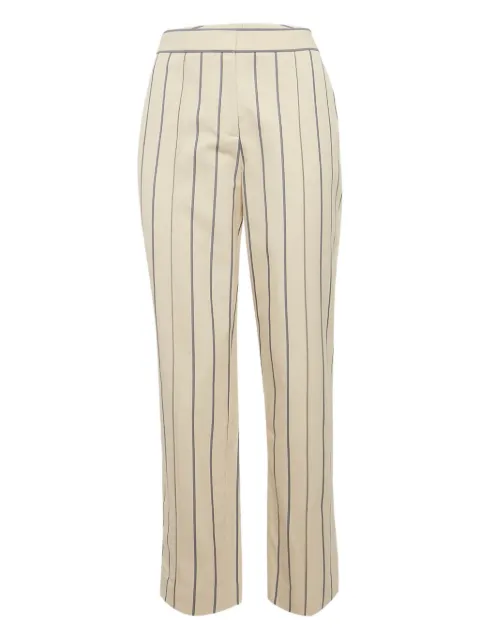 Victoria Victoria Beckham striped gabardine trousers Neutrals 1124295