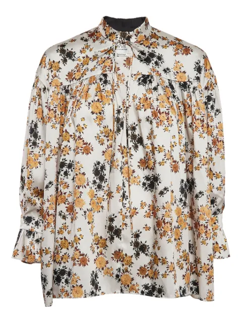 Victoria Victoria Beckham floral-print blouse White 1044249
