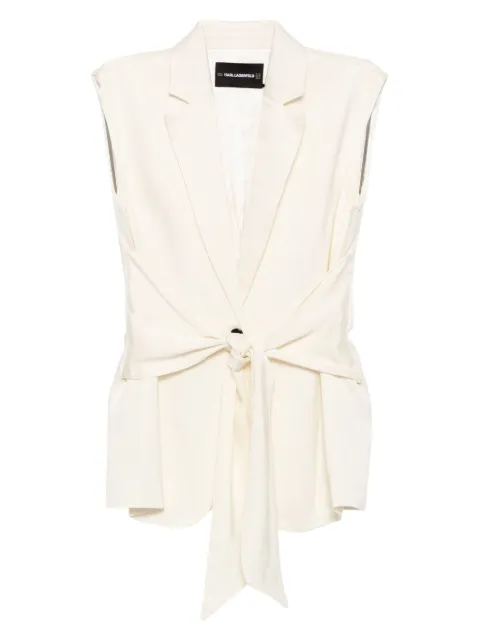 Karl Lagerfeld fluid wrap gilet White A3W14043