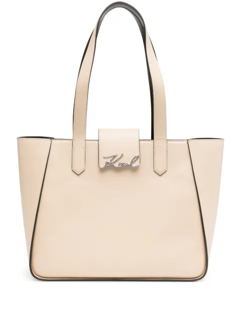 Karl Lagerfeld medium signature tote bag Neutrals A3W30133