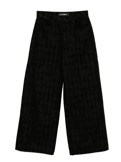 Karl Lagerfeld wide-leg denim jeans Black A3W10013