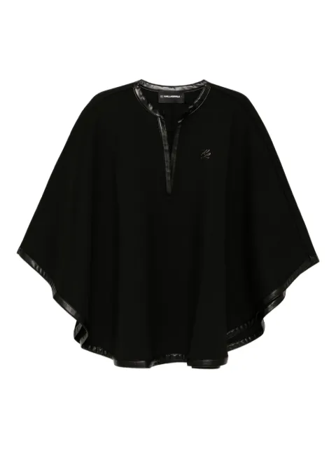 Karl Lagerfeld logo-embossed cape Black A3W20016