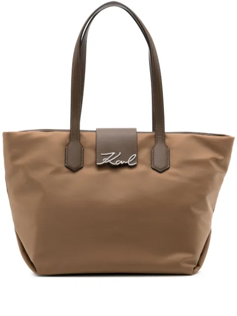 Karl Lagerfeld signature tote bag Brown A3W30029