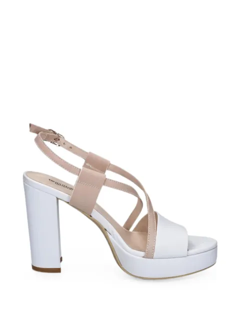 NeroGiardini crossover-strap heeled sandals White E307543D