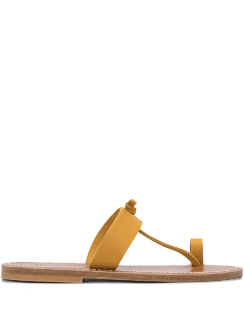 K. Jacques knot-detail thong-toe sandals Yellow EJ30509GANGESPULIT