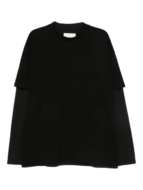 Jil Sander layered cotton t-shirt Black J61GC0001J20332