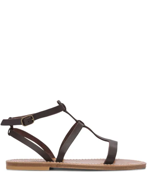 K. Jacques buckle-fastening leather sandals Brown 0J31672ARELATEPULIT