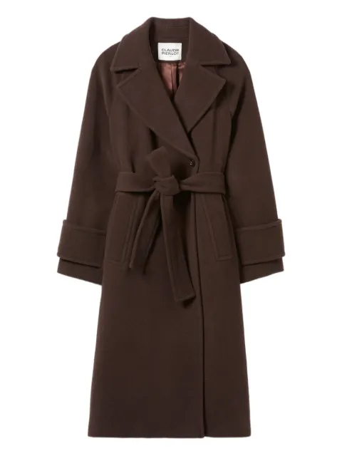 Claudie Pierlot belted long coat Brown CFPOU00738
