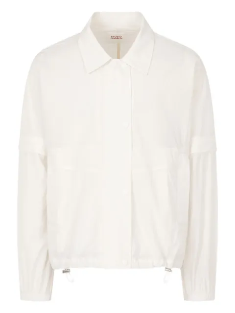 TOMBOY drawstring-hem shirt jacket White 91U5213175