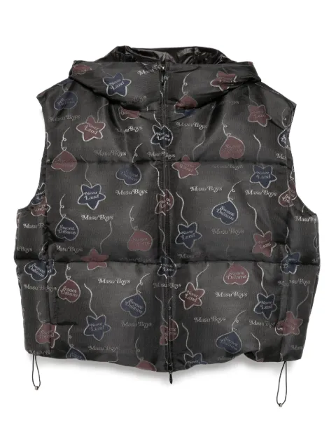 MASU Falling Balloon Down vest jacket Black MPFWVT0124