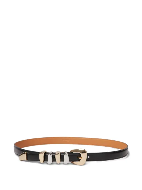 Claudie Pierlot metallic-buckle leather belt Black CFACE00286