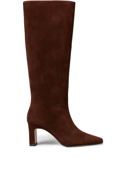 Claudie Pierlot suede-leather knee-high boots Brown CFACH00634
