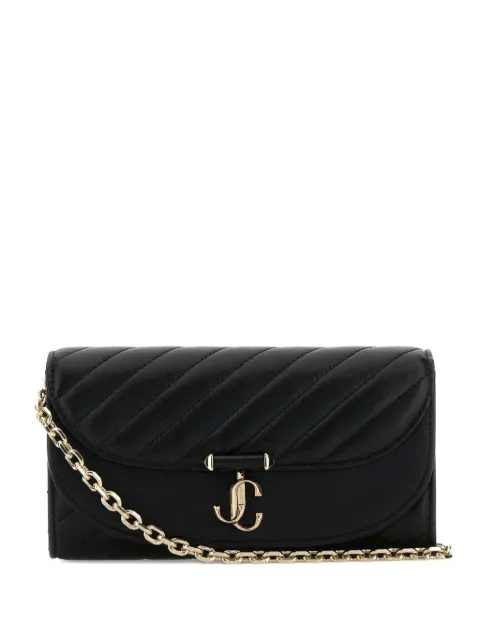 Jimmy Choo Avenue Curve wallet with chain Black AVNCURVEWALLETCHNHBU