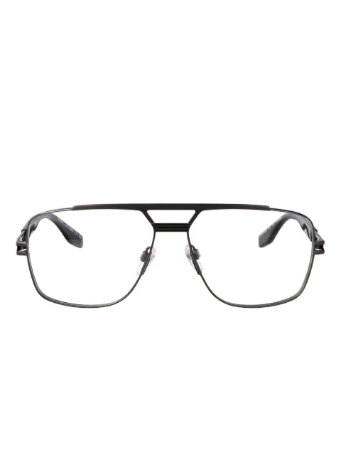 Marc Jacobs Eyewear double-bridged rectangle glasses Black MARC