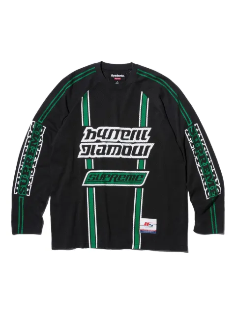 Supreme x Hysteric Glamour logo-print T-shirt Black SU25461
