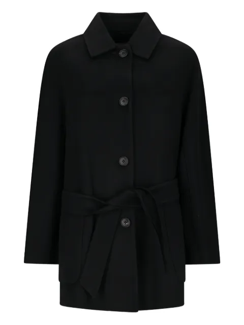 Max Mara Lembi belted buttoned coat Black 2521086061600