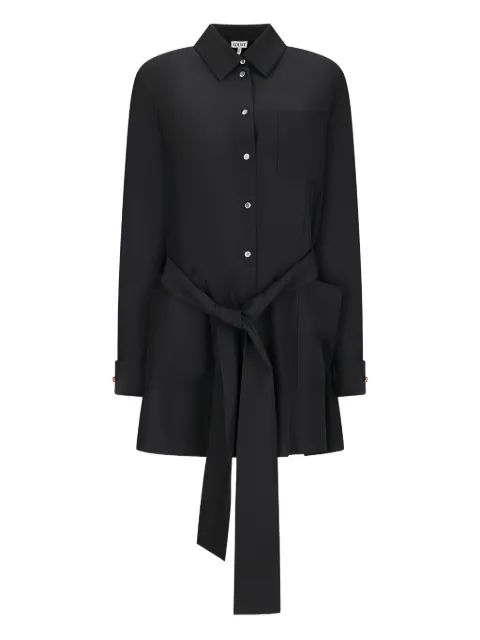 LOEWE belted silk blouse Black S359Y05XEV