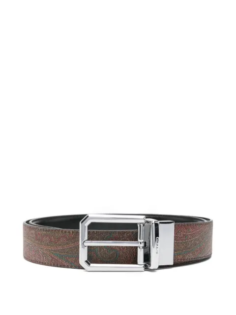 ETRO paisley-print leather belt Brown MP3C0002AA077