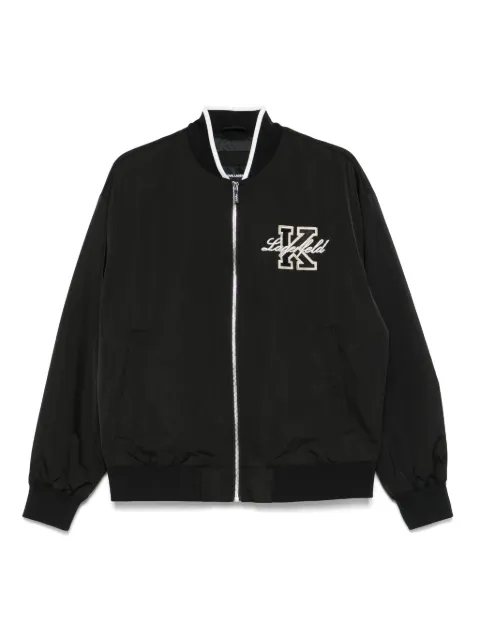 Karl Lagerfeld zip-up bomber jacket Black 505006552533